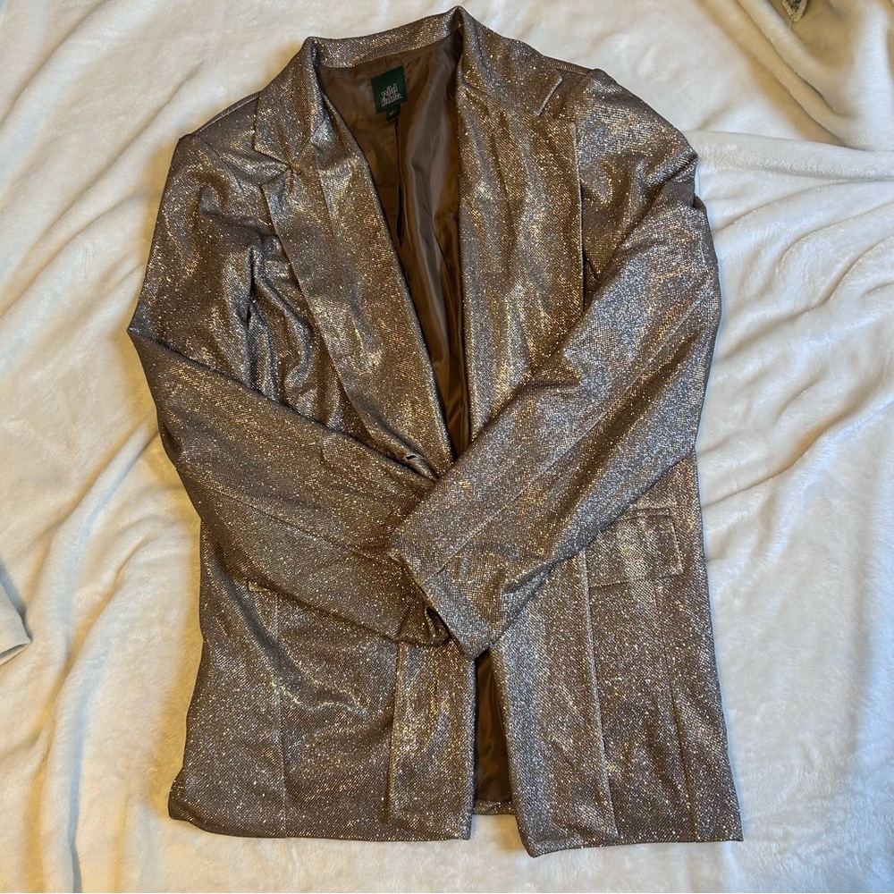 Wild Fable Shimmering Gold Blazer